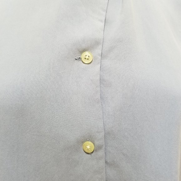 Orvis top Small button up down solid 3/4 sleeve 100% silk - Picture 6 of 13